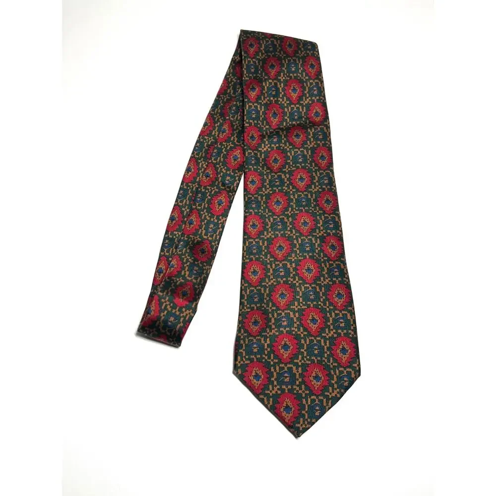 Tiffany & Co. LN Multicolor Print 100% Silk Tie Necktie 57